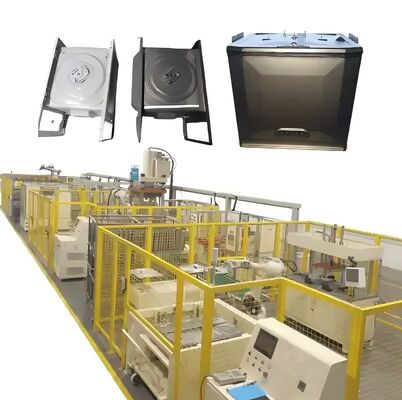 Mikrodalga fırını ve fırın gövdesi üretim hatlarının fabrika doğrudan satışı. Paslanmaz çelik iç gövde otomatik tamamen otomatik kaynak üretim hattı. Yüksek hızlı kaynak.