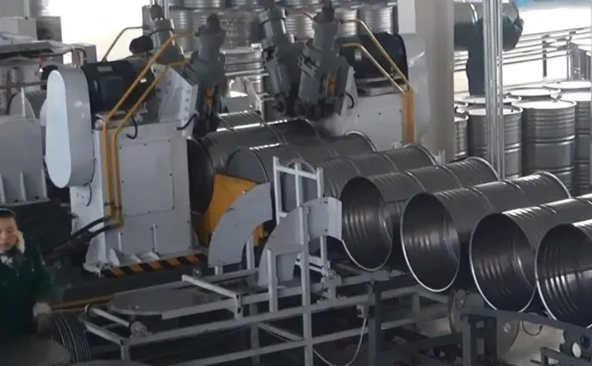 200L Çelik Davul Yapma Makinesi Çelik Fıçı Üretim hattı 1