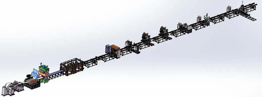 Transformör ısı alıcı kanatları için otomatik üretim hattı 1